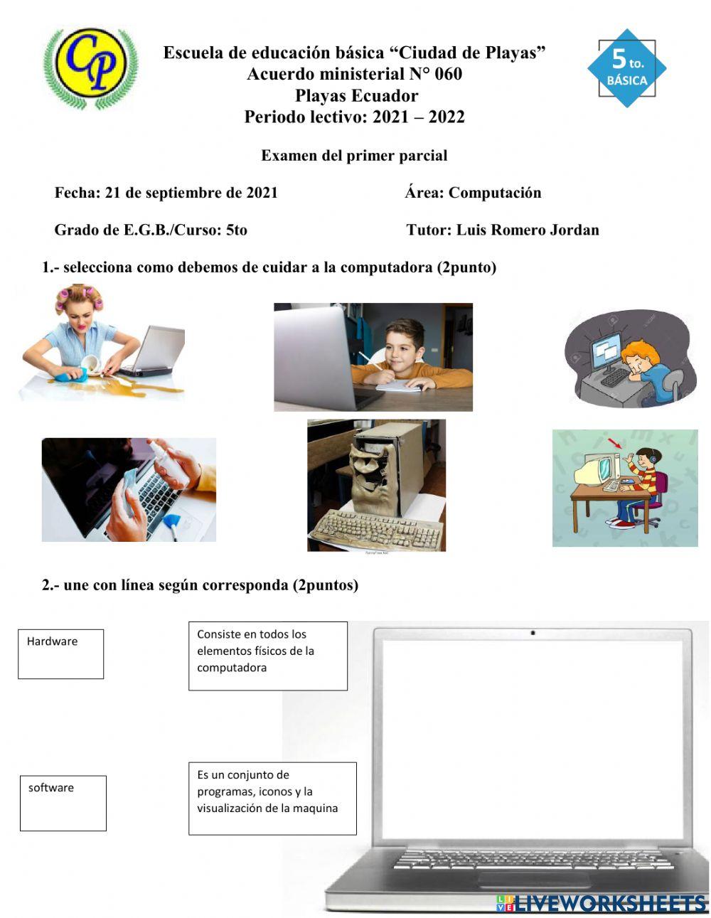 Examen primer pacial
