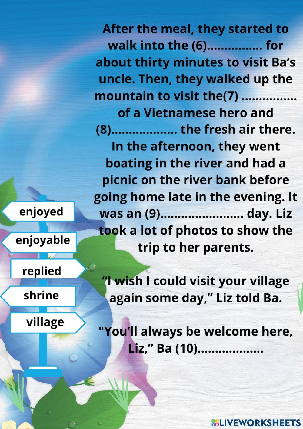 unit 3: a trip to the coutryside