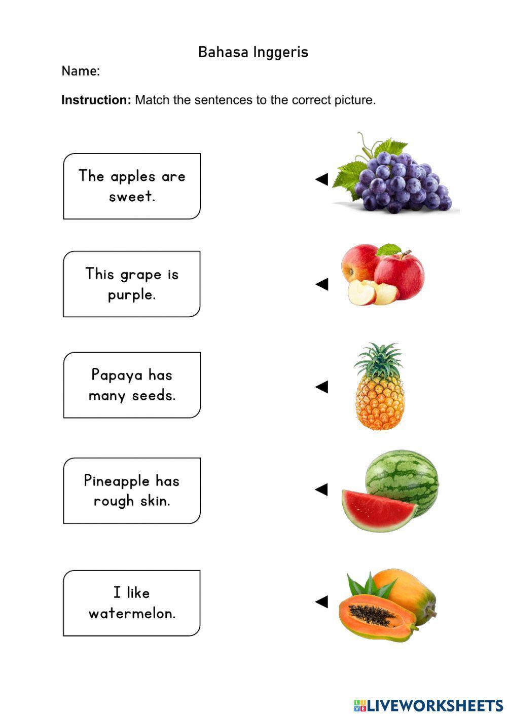 Lembaran Kerja M11 - Bahasa Inggeris