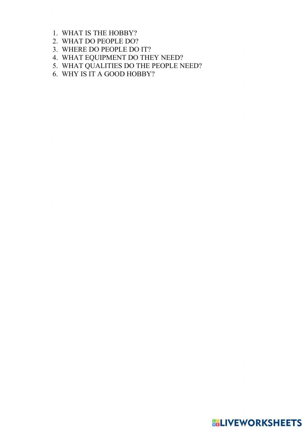 Blog entry about a hobby