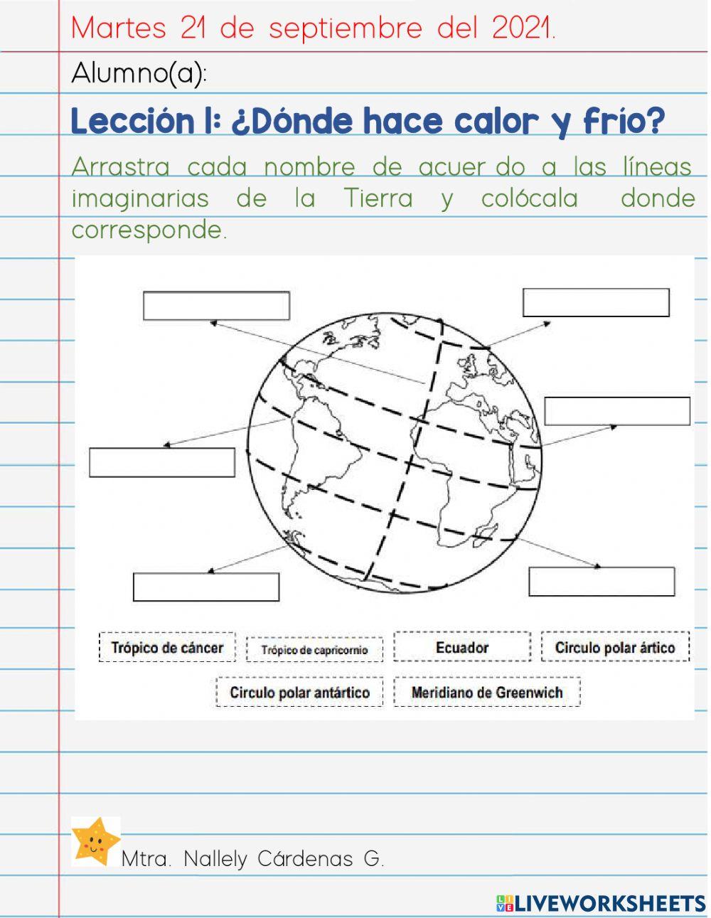 Lineas imaginarias de la Tierra