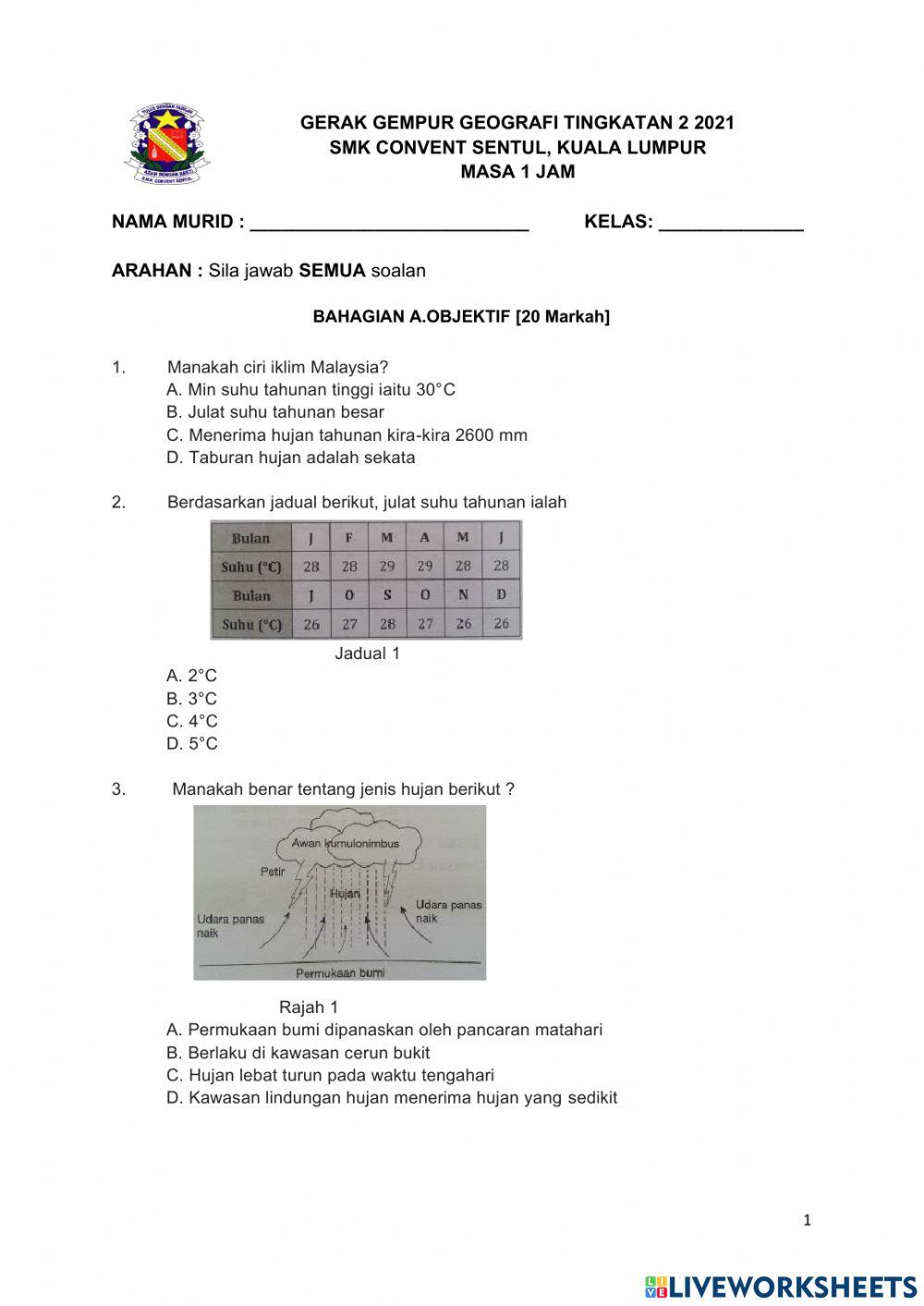 Gerak gempur geografi tingkatan 2 2021