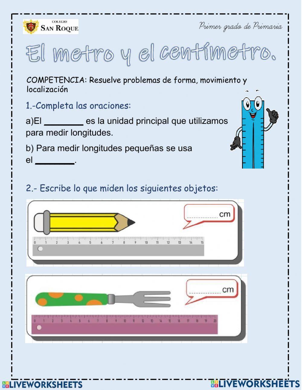 El metro y el centímetro