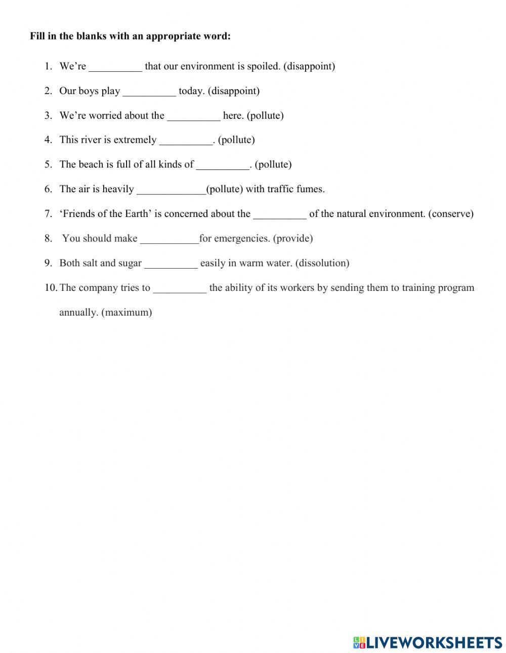 Word Form Grade 9 Unit 6 (part 1)