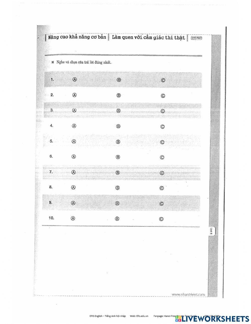 TOEIC 2 listening practice unit 6