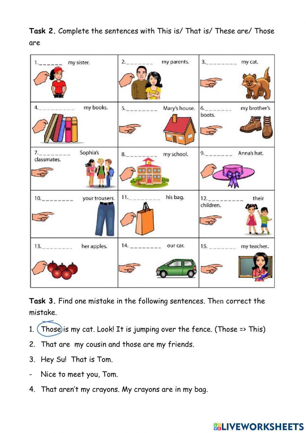 Review this, that, these, those