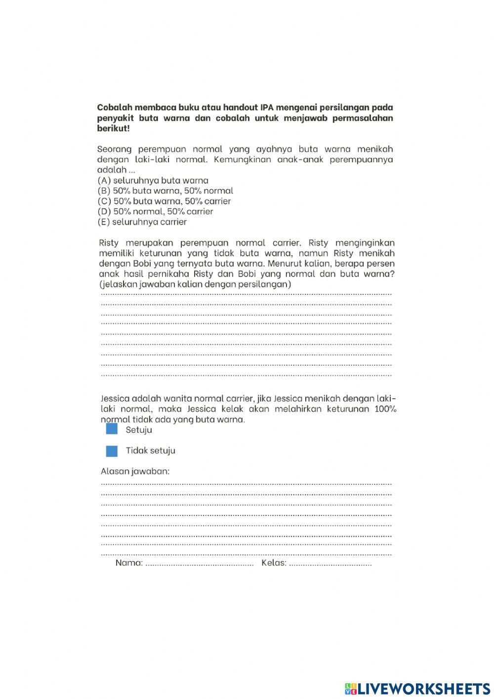 Pewarisan sifat penyakit keturunan