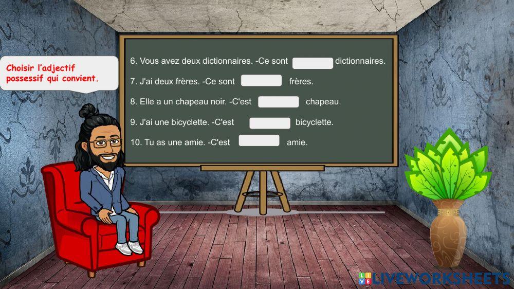 Les adjectifs possessifs