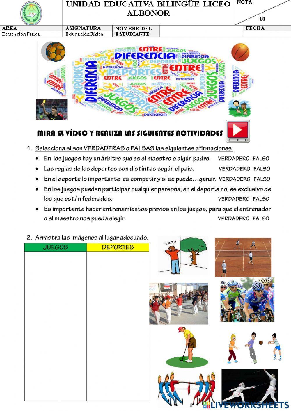 Diferencia entre el juego y el deporte