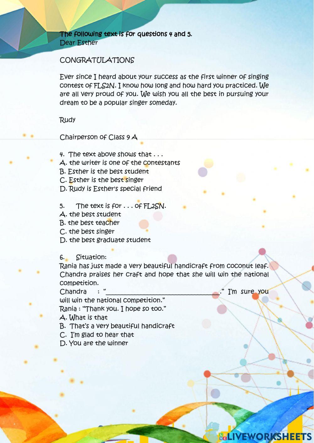 Congratulation and Wish-Hope