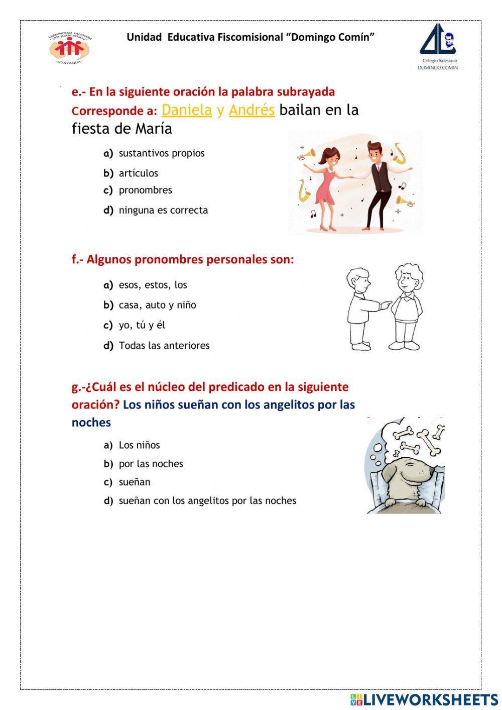 Repaso de contenidos de 5º