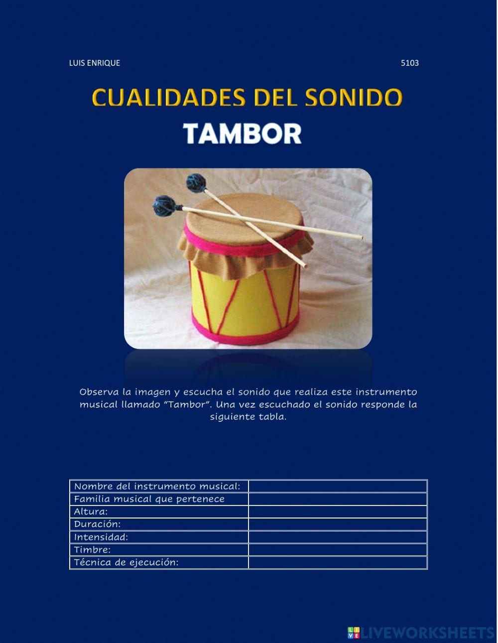 Cualidades del sonido -Tambor-