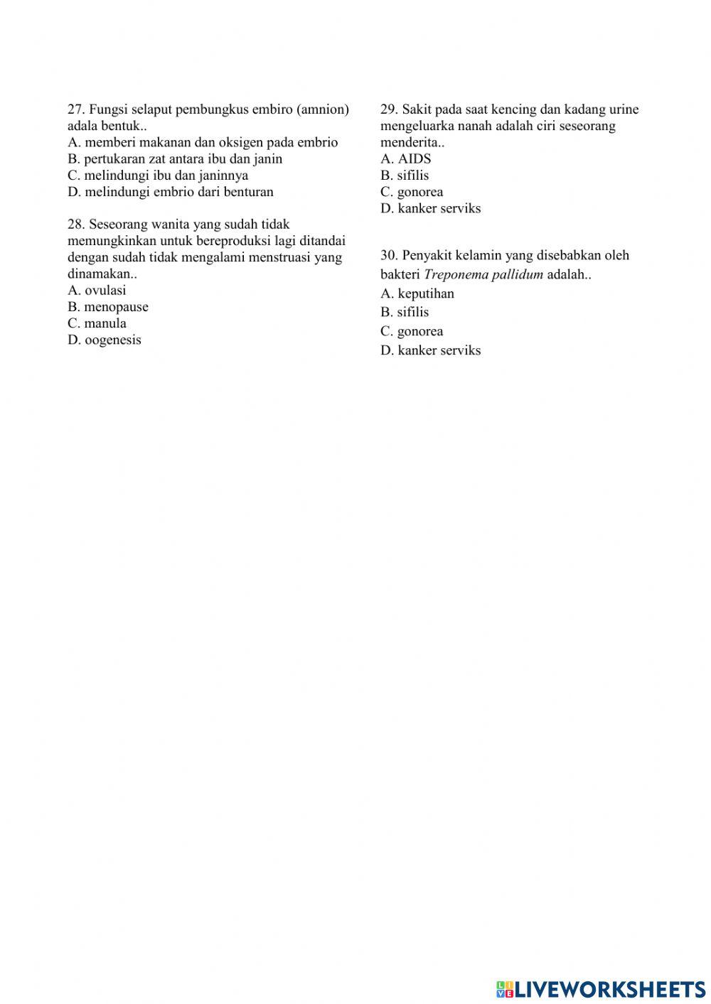 Sistem Reproduksi pada Manusia