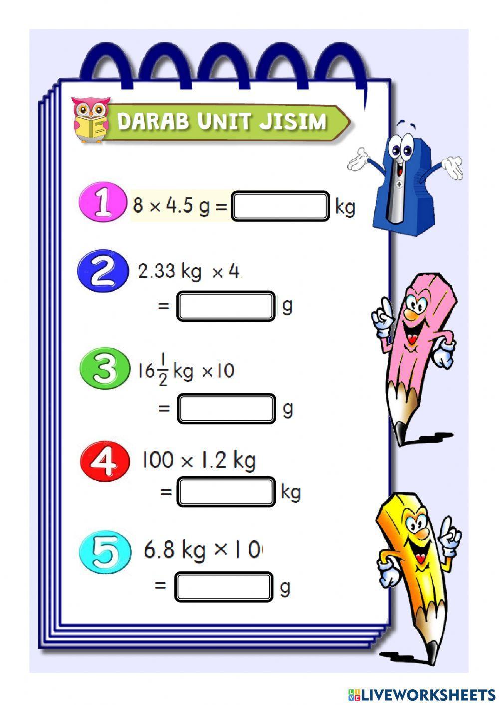 Unit 5. Tukar Unit Jisim dan Darab Jisim