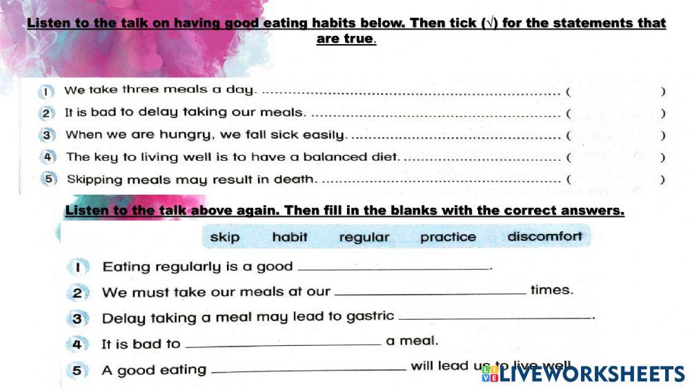 Year 5 Food and Health
