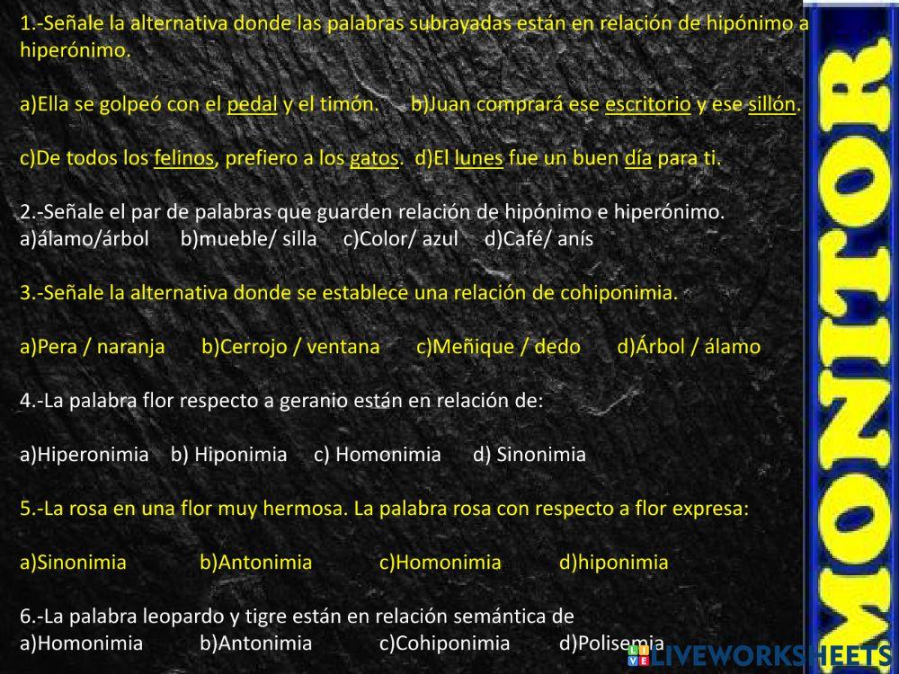Relaciones semánticas
