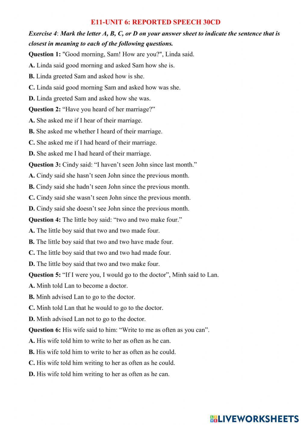 E11-UNIT 6- reported speech MIXED 02