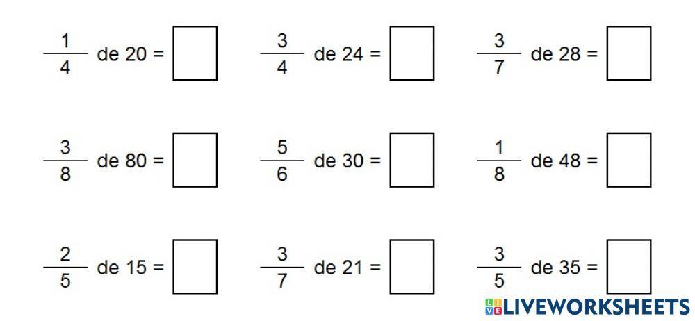 Fraccions d'un número
