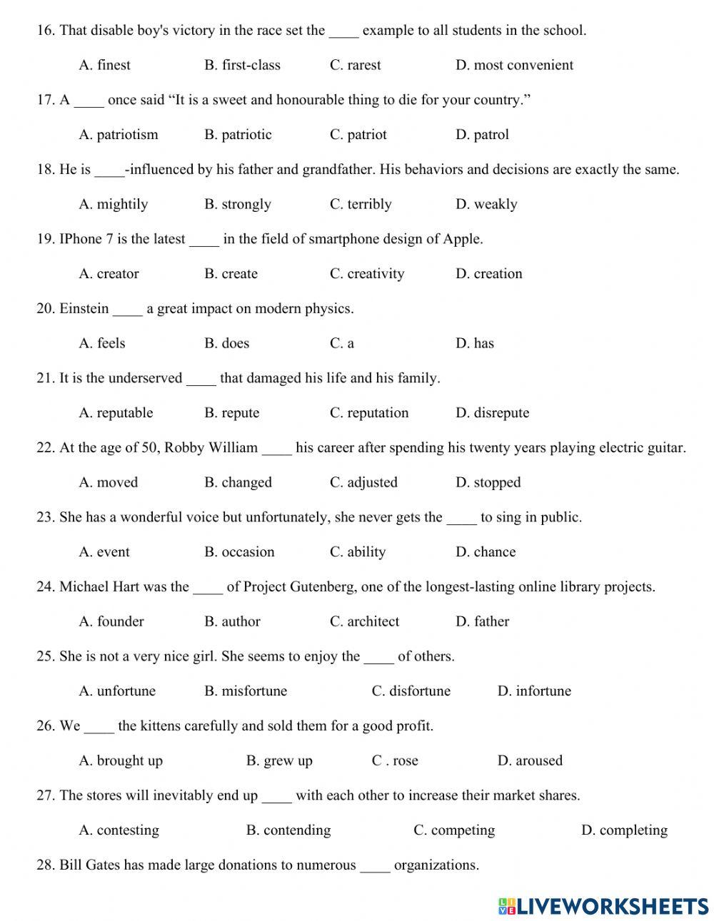 12. review for mid term 1 test. 2