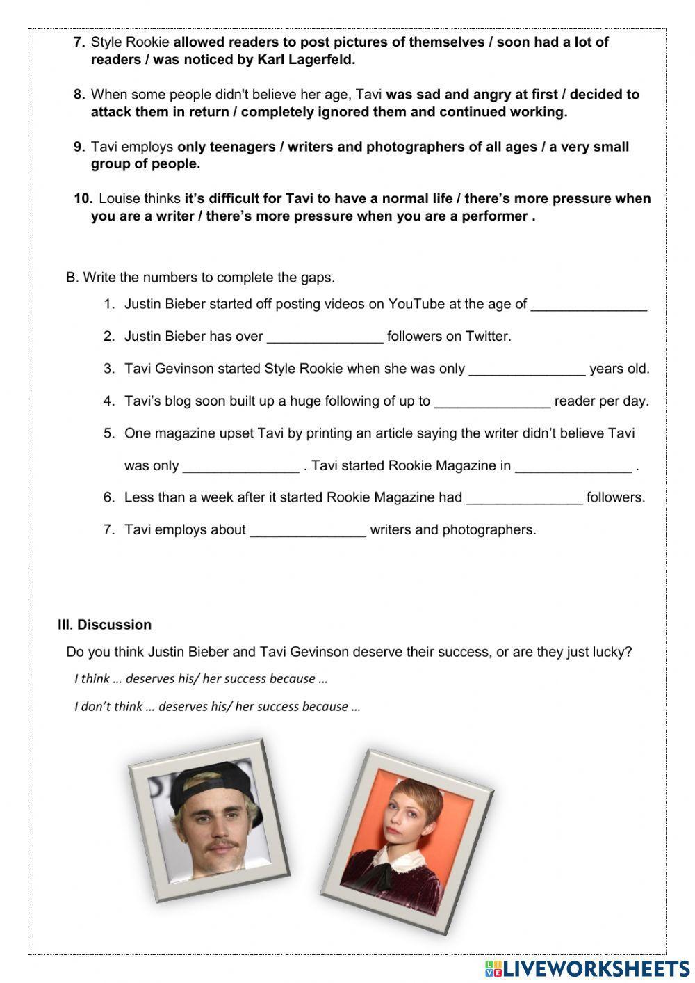 High achieving teenagers