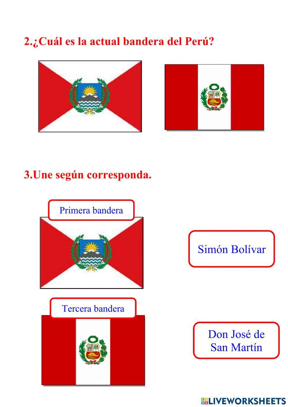 La bandera del Perú