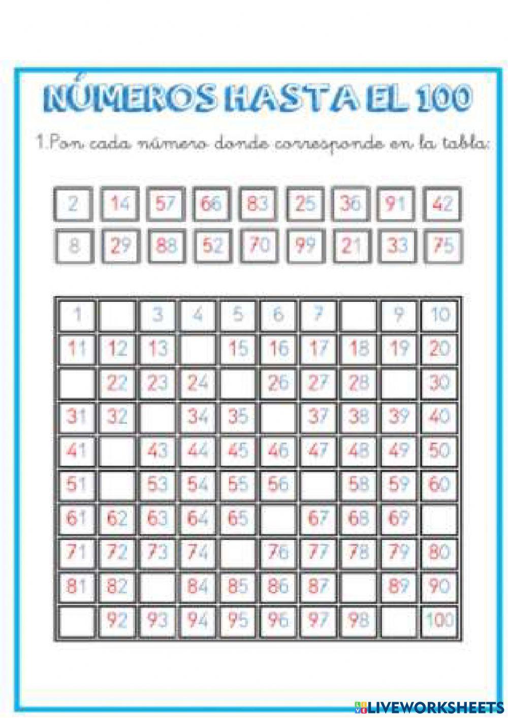 Números hasta el 100