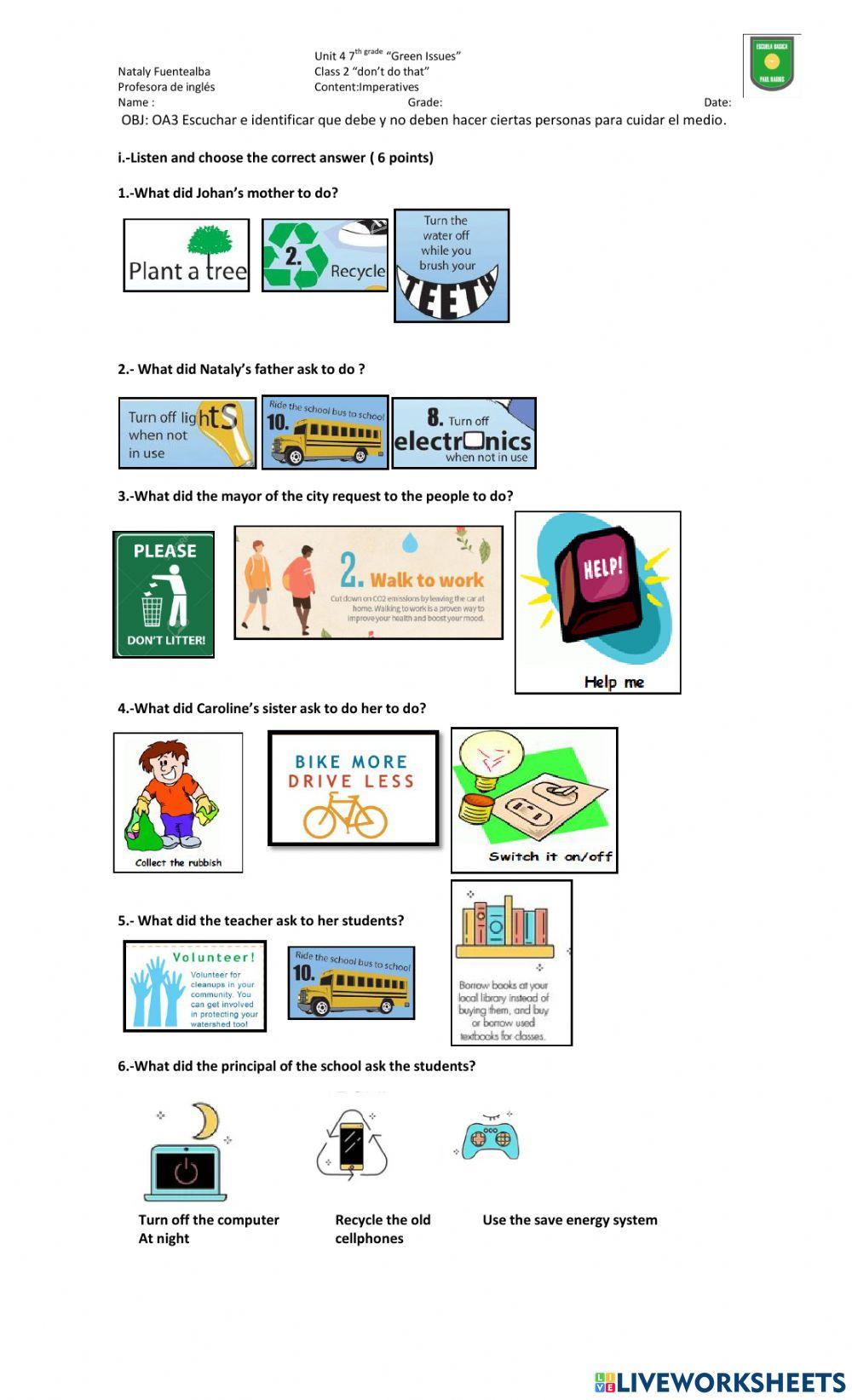 Class 2 unit 4 7th grade