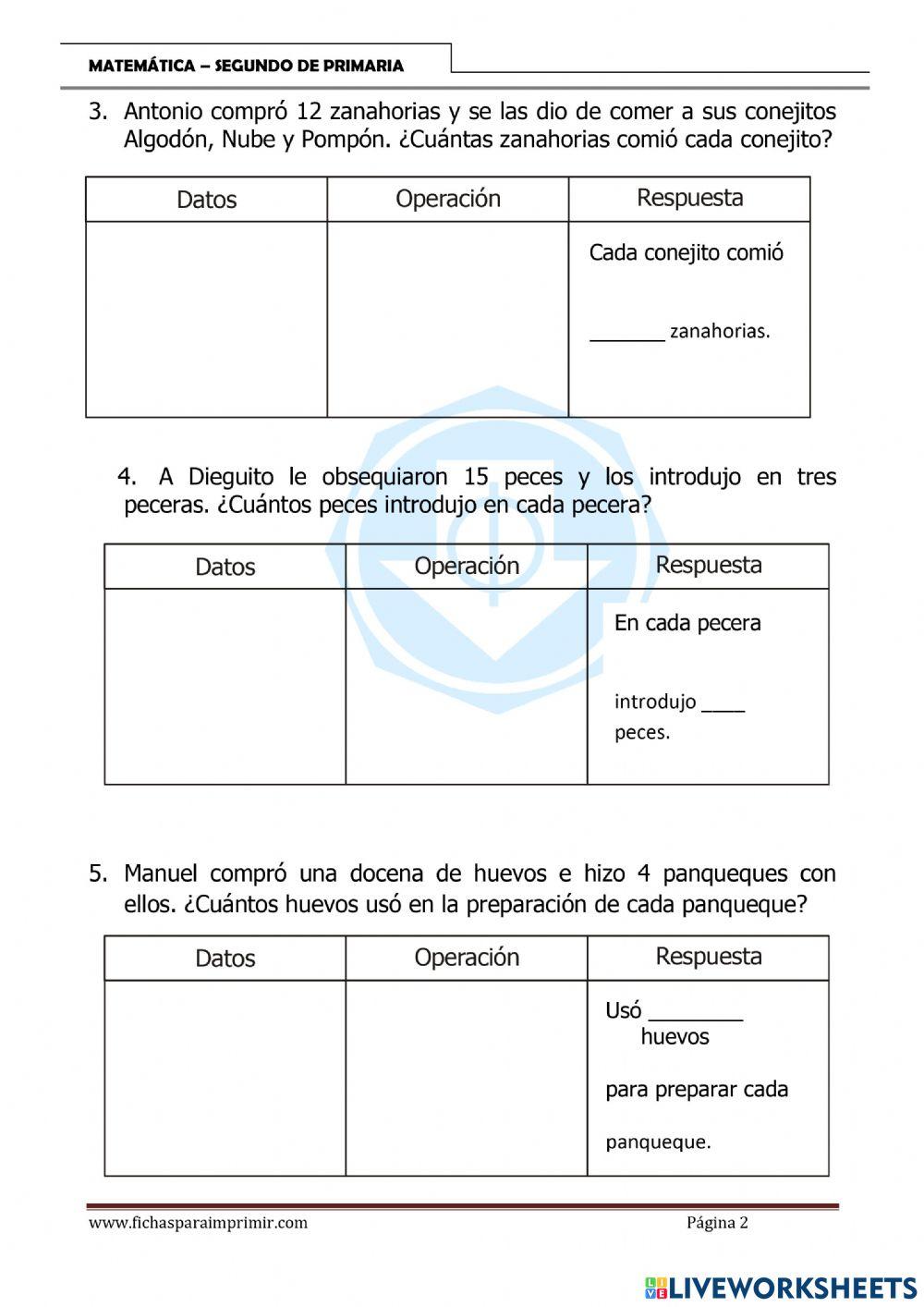 Problemas de divisón 2