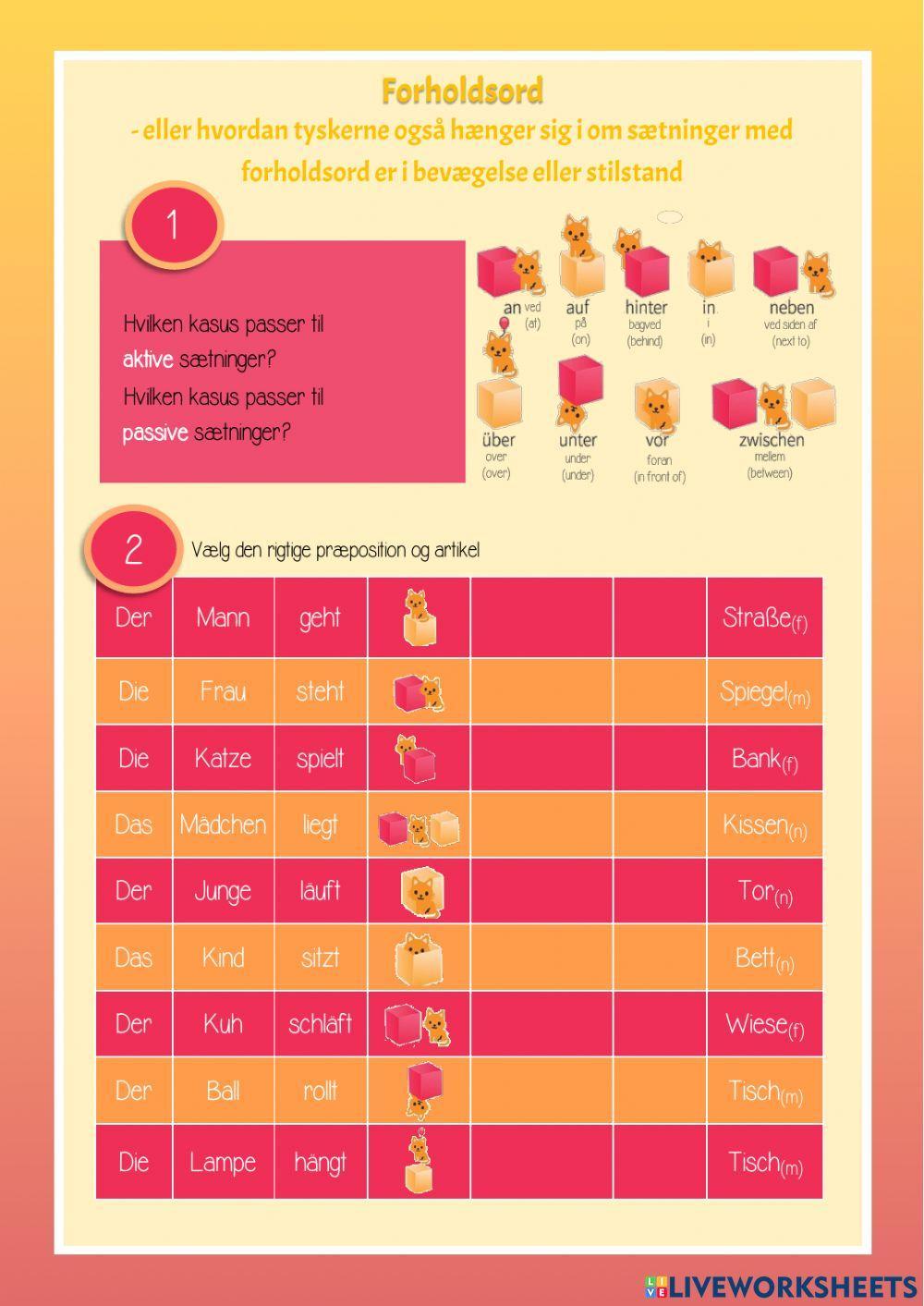 Wechselpräpositionen