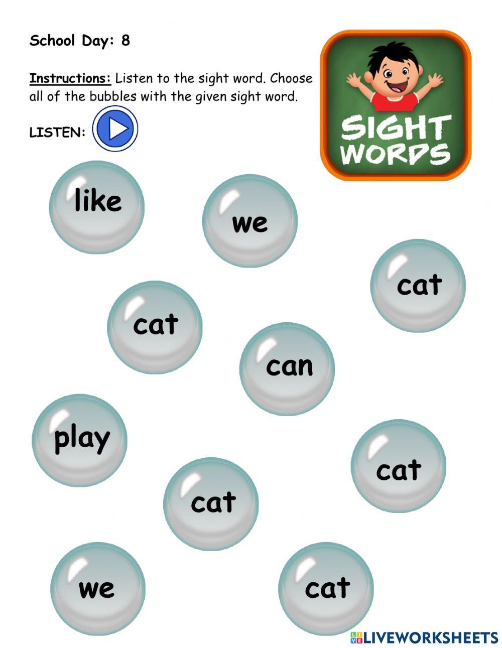 Sight word: cat