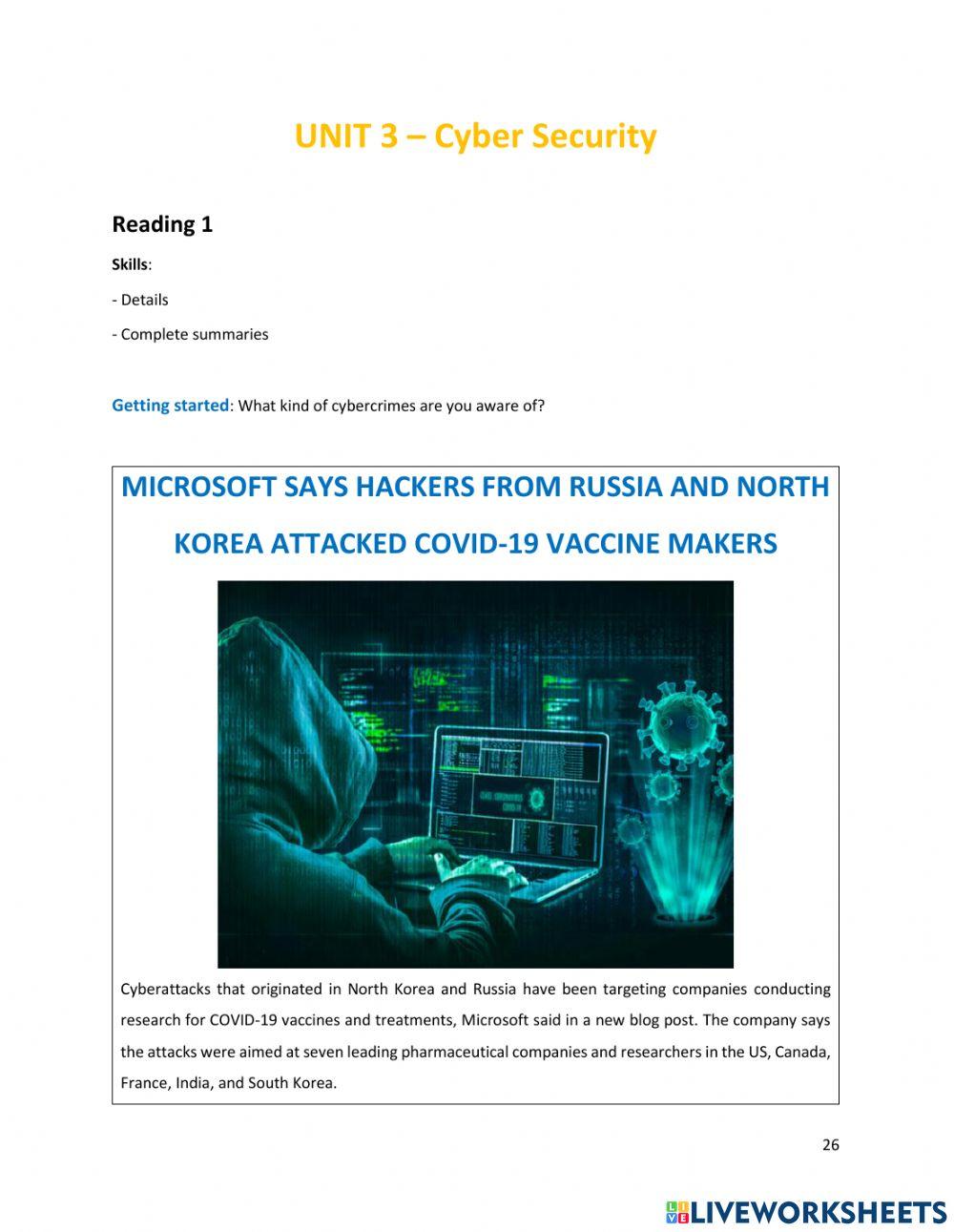 Microsoft says hackers from Russia and North Korea attacked covid-19 vaccine makers
