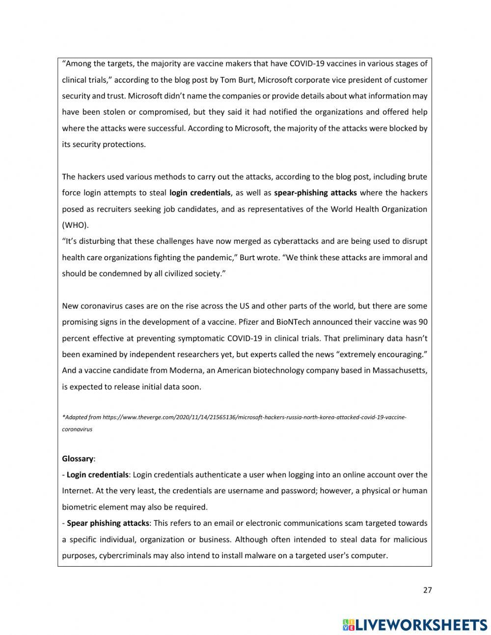 Microsoft says hackers from Russia and North Korea attacked covid-19 vaccine makers