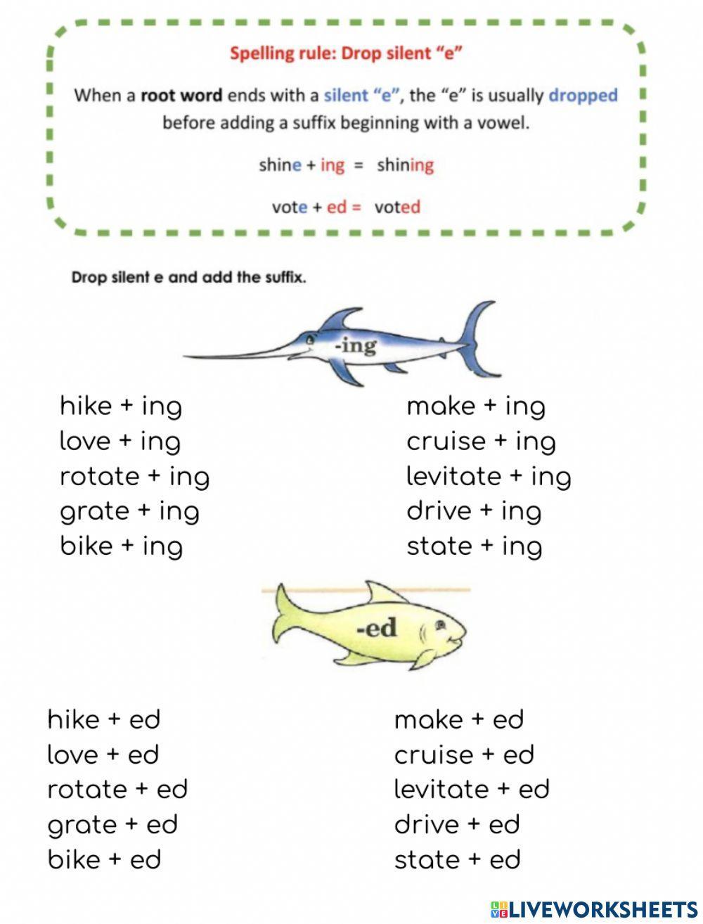 Adding ing and ed suffix Adding ing and ed suffix