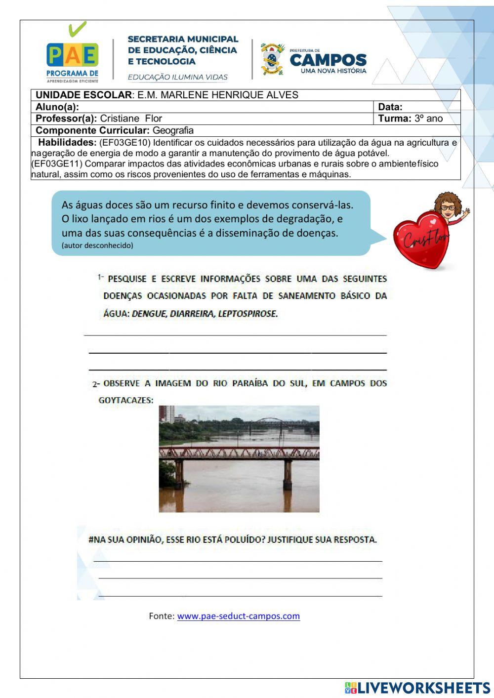 Poluição das águas e consequências