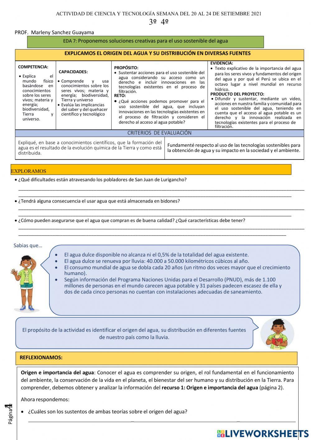 Explicamos el origen del agua y sus diversas fuentes