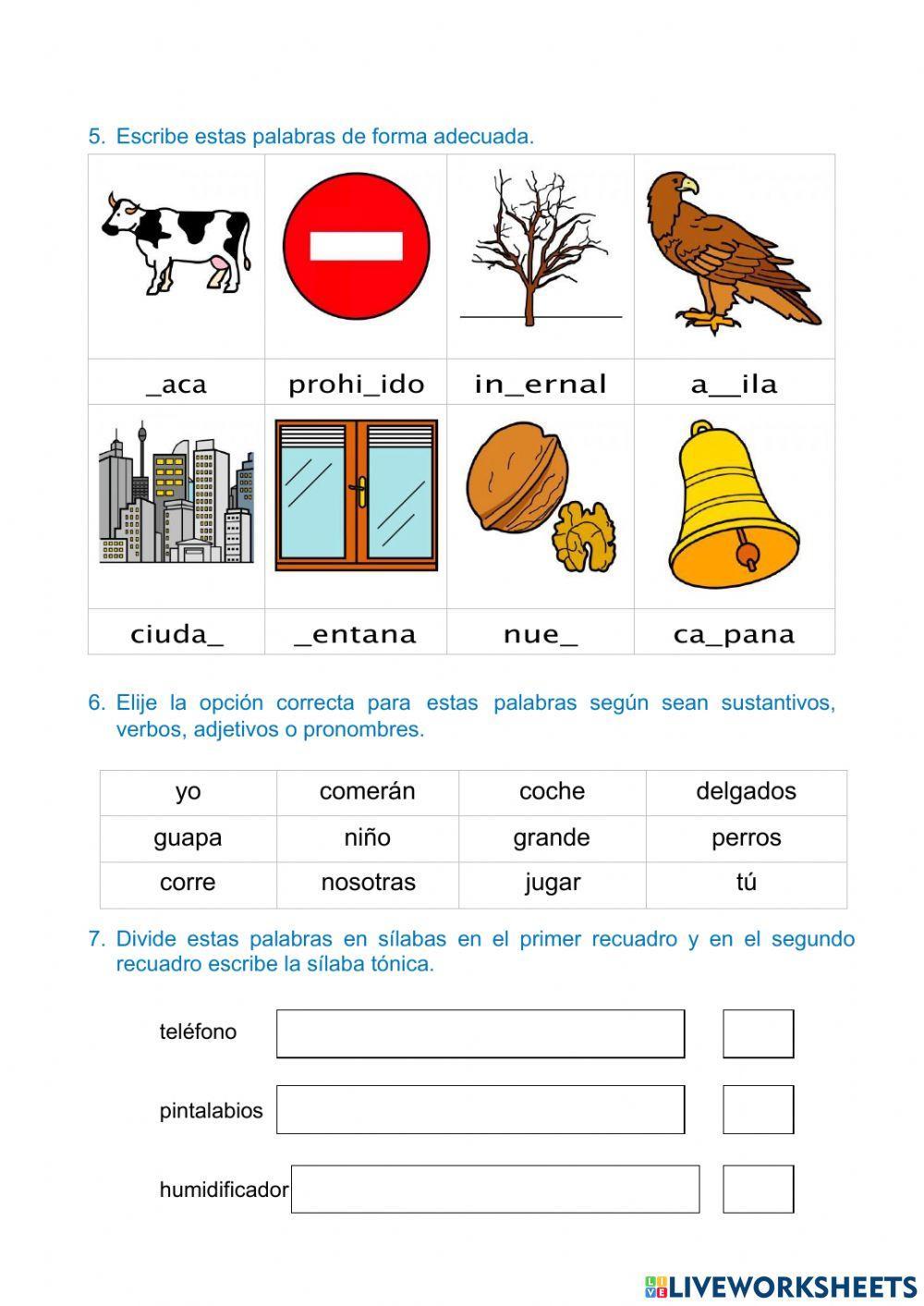 Prueba inicial lengua 5º primaria