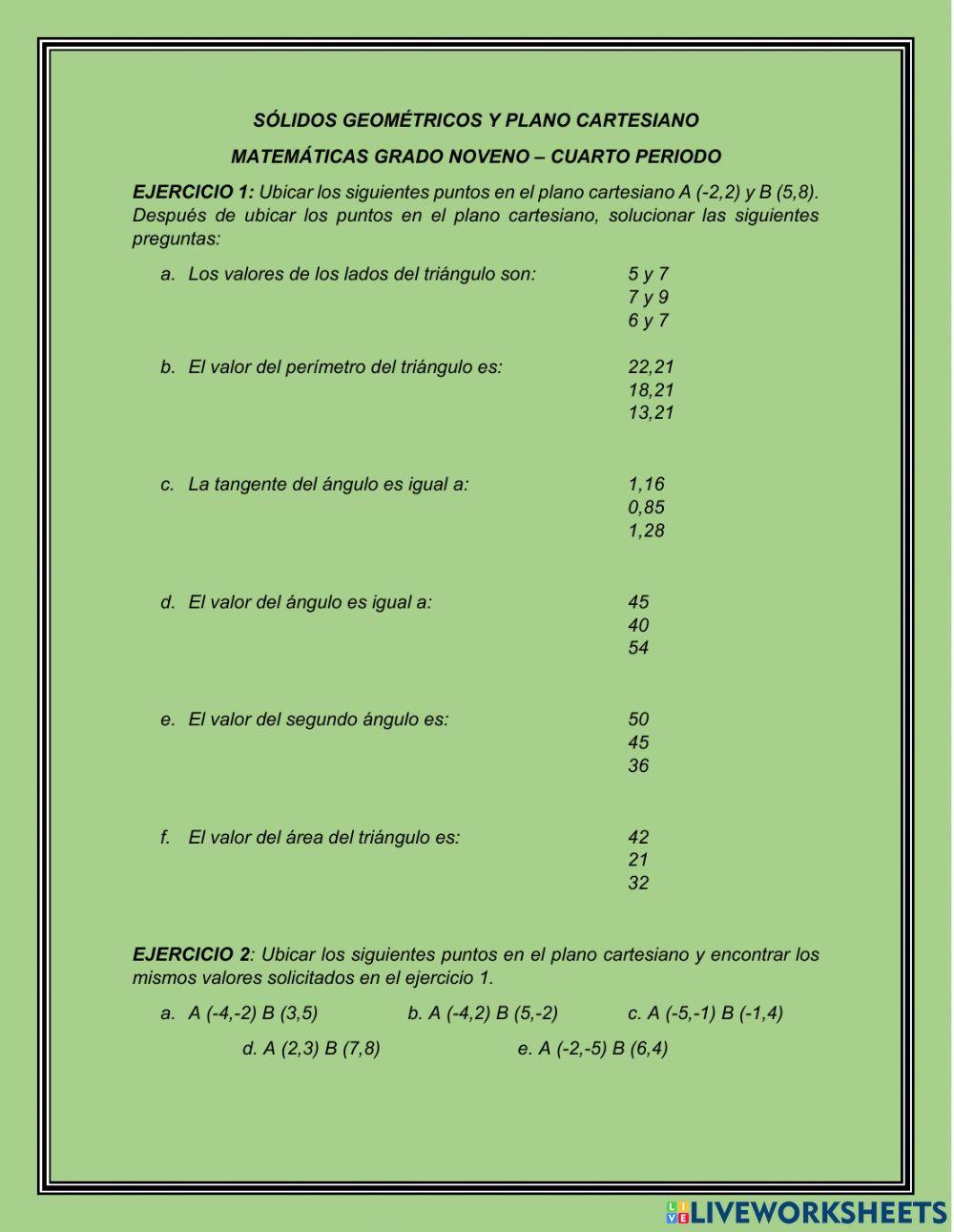 Plano cartesiano