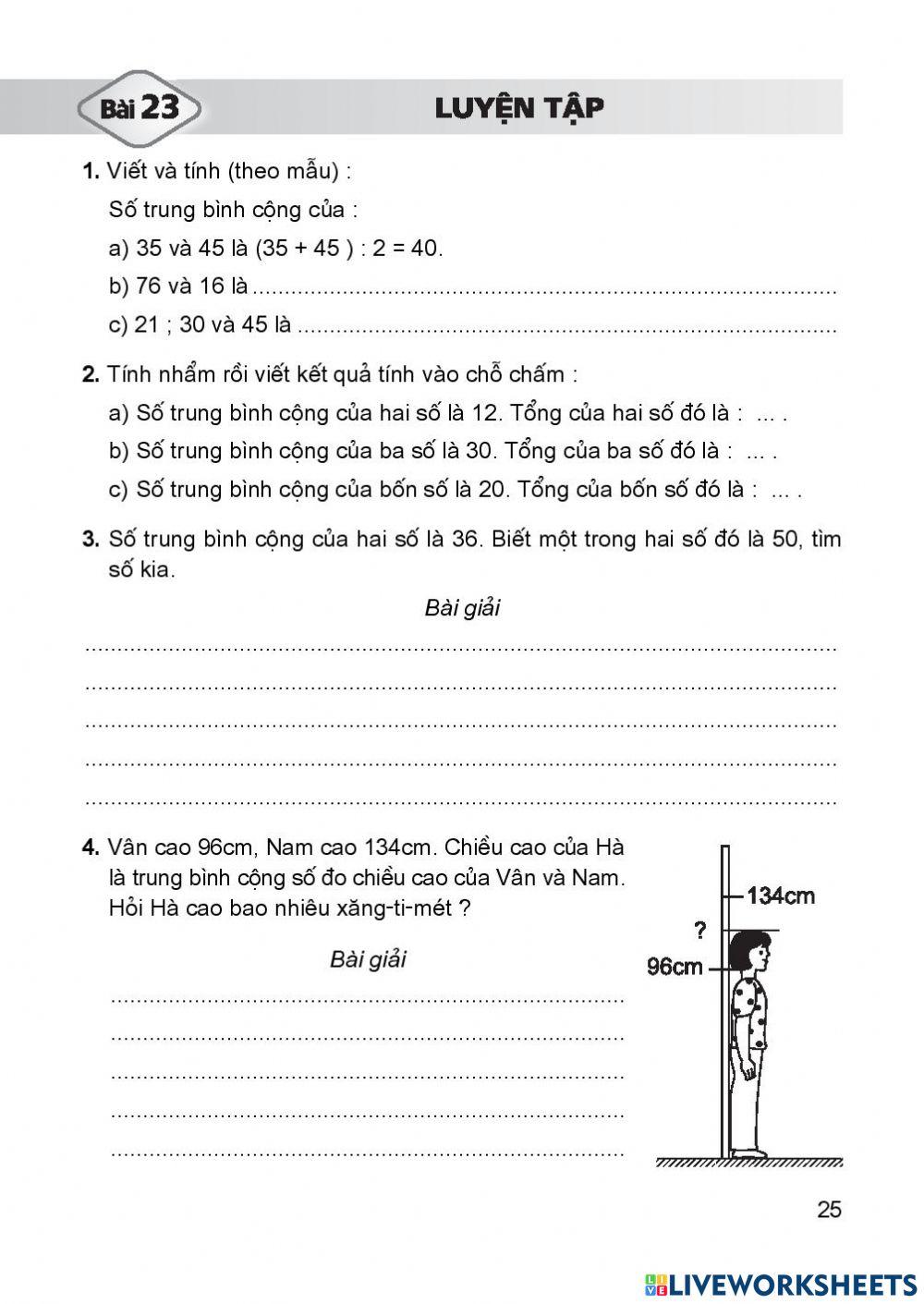 Luyện tập về tbc