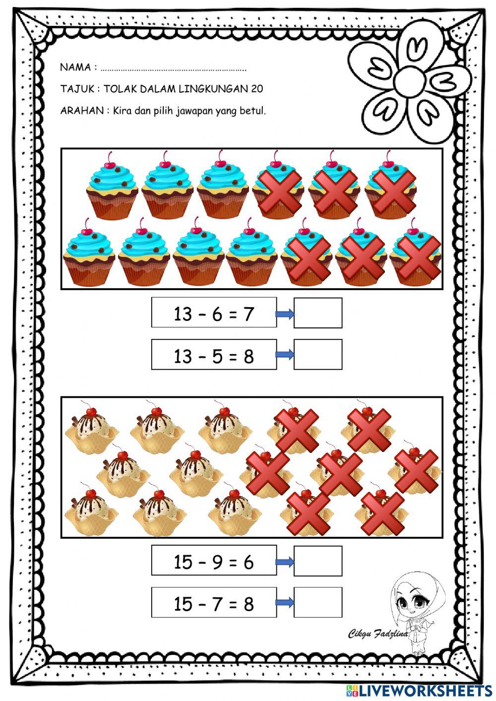 Tolak dalam lingkungan 20 - teratai