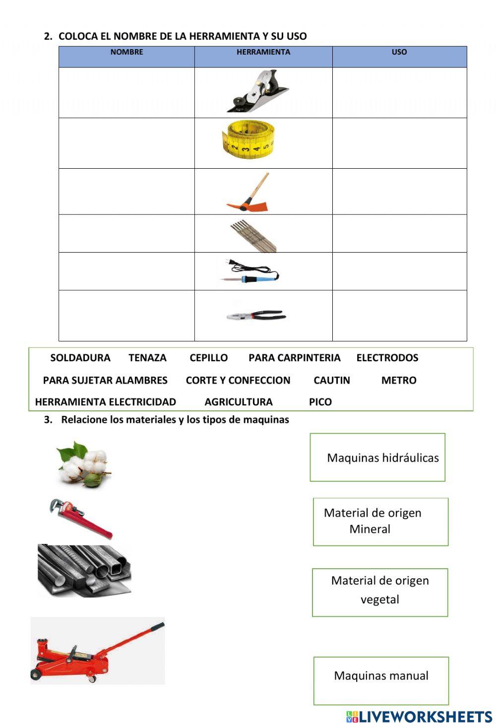 Maquinas y herramientas