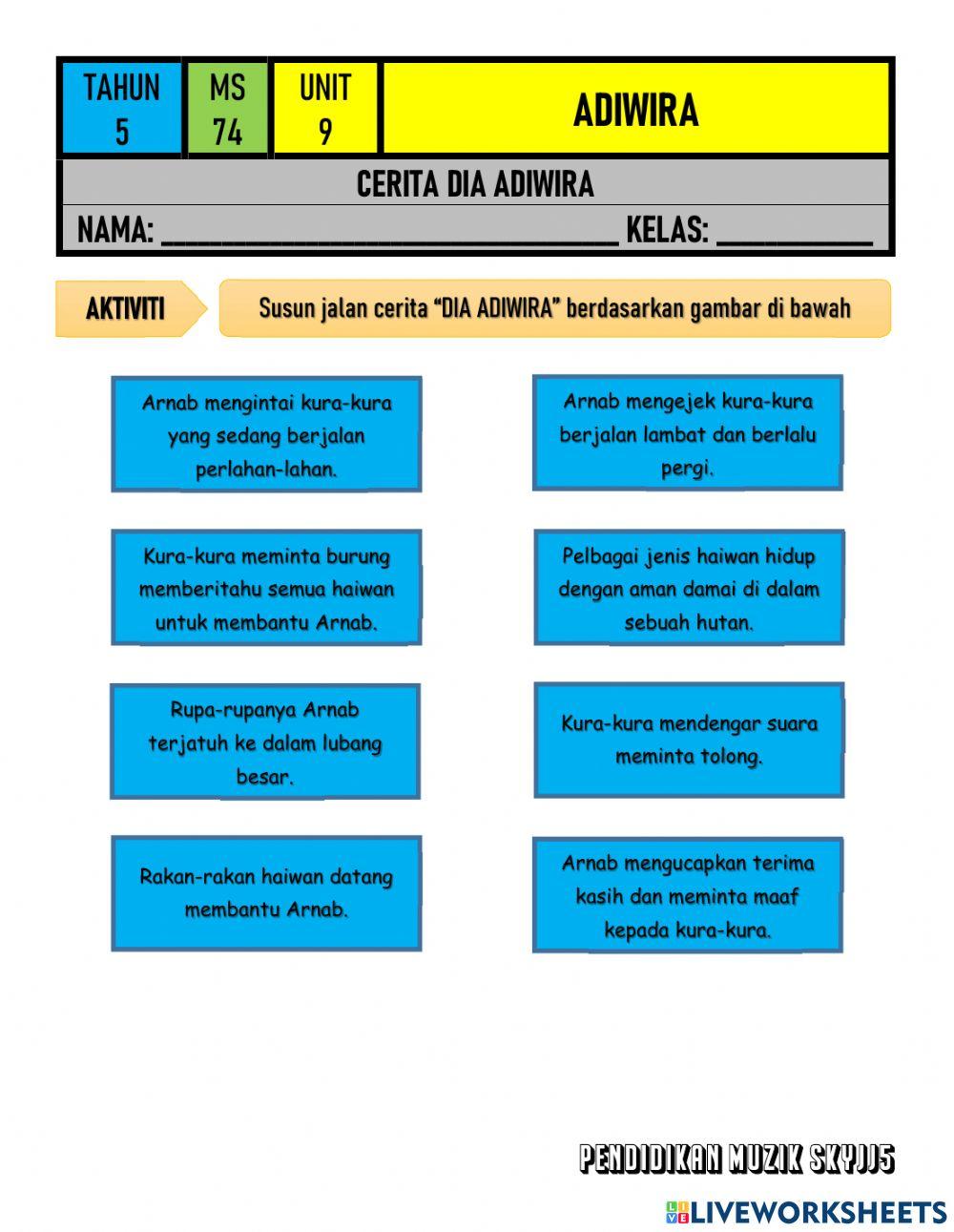 MZ Tahun 5 - Unit 9 Cerita Dia Adiwira
