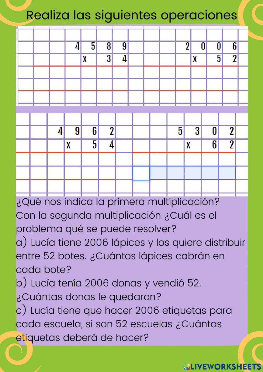 Multiplicaciones