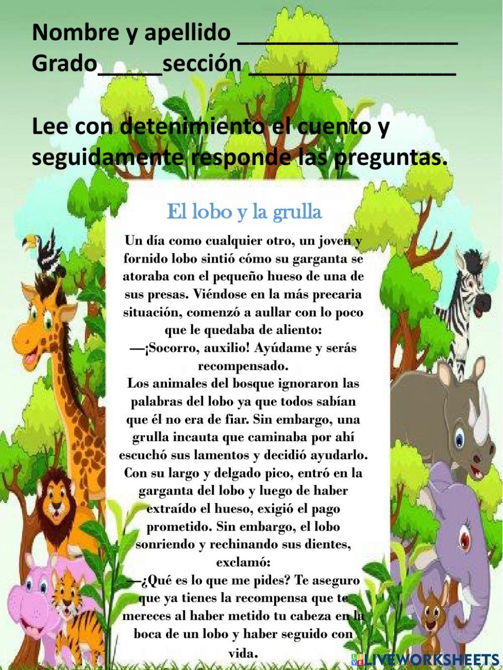 El lobo y la Grulla.