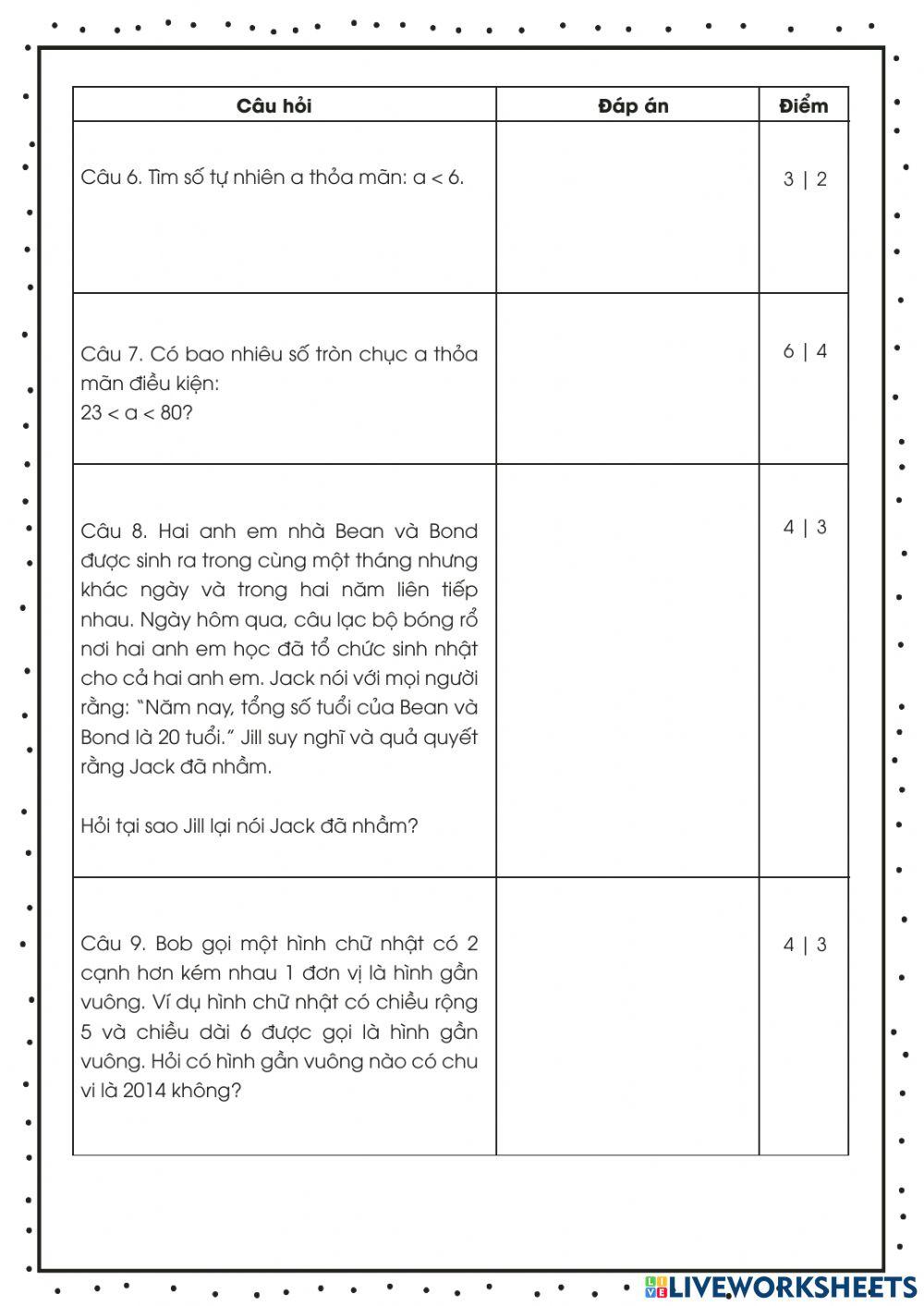 Phiếu Toán 3.4 + 3.5