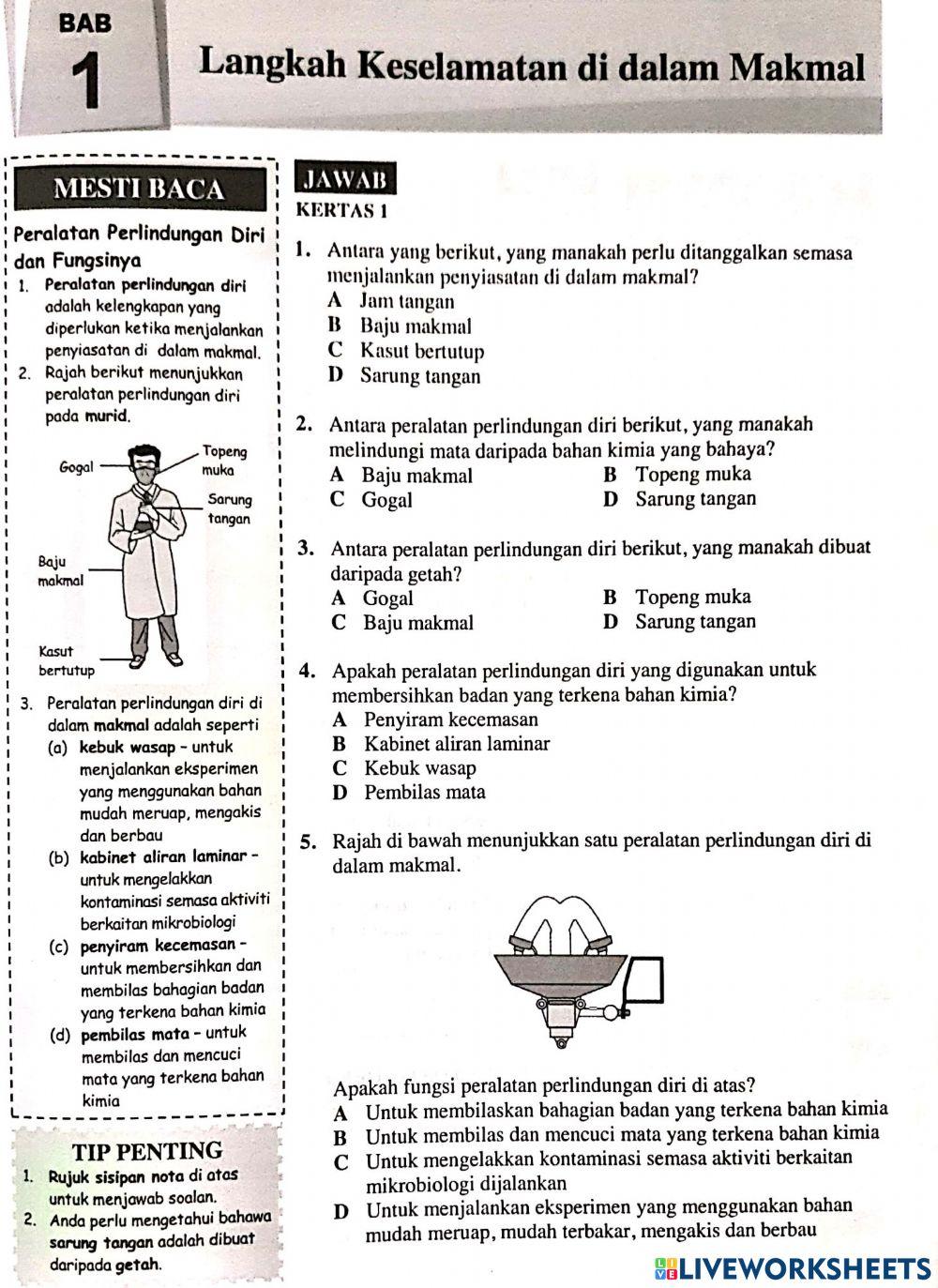 Peralatan perlindungan diri dan fungsinya