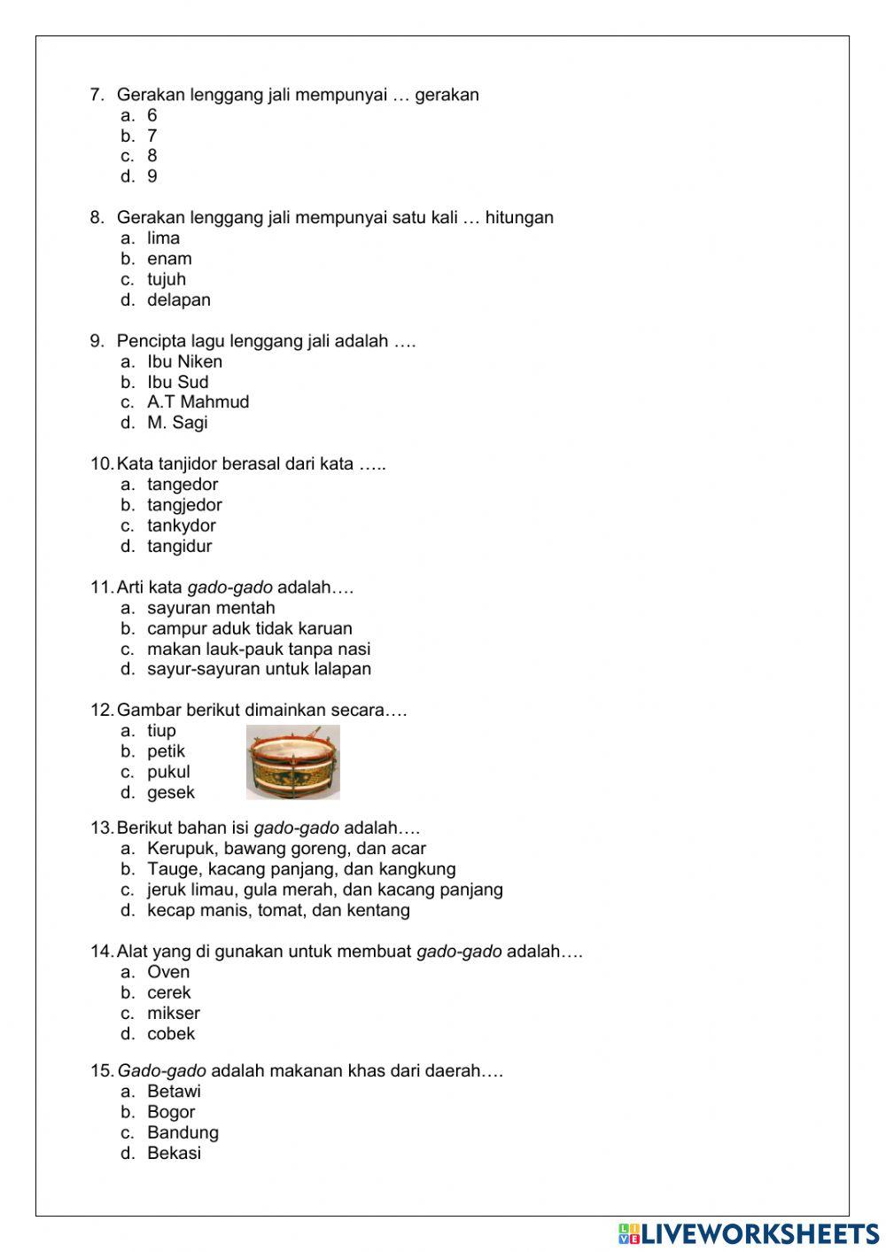 Pts PLBJ Kelas 4 Semester 1