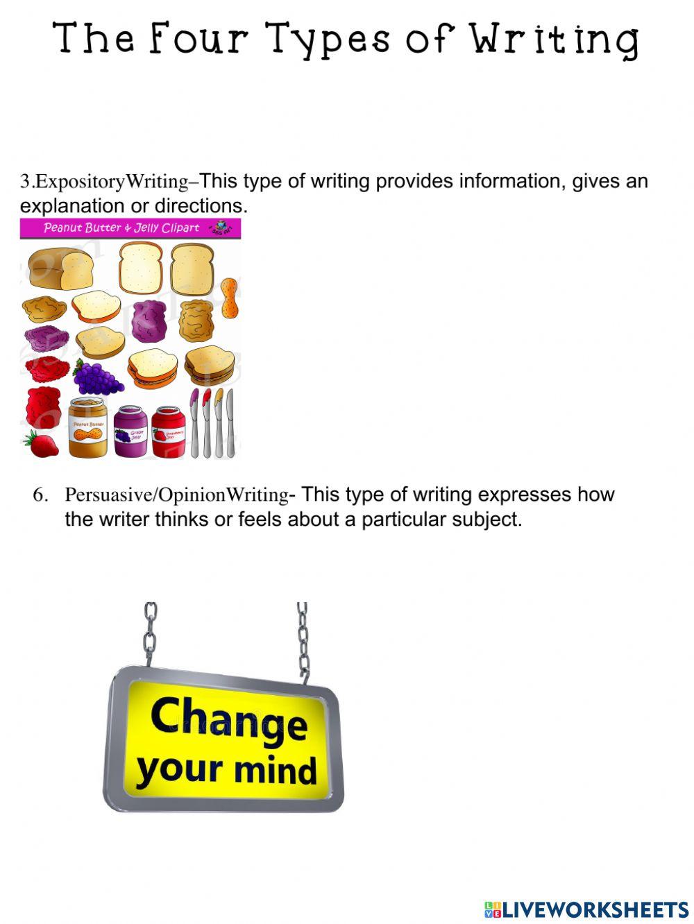The Four Types of Writing