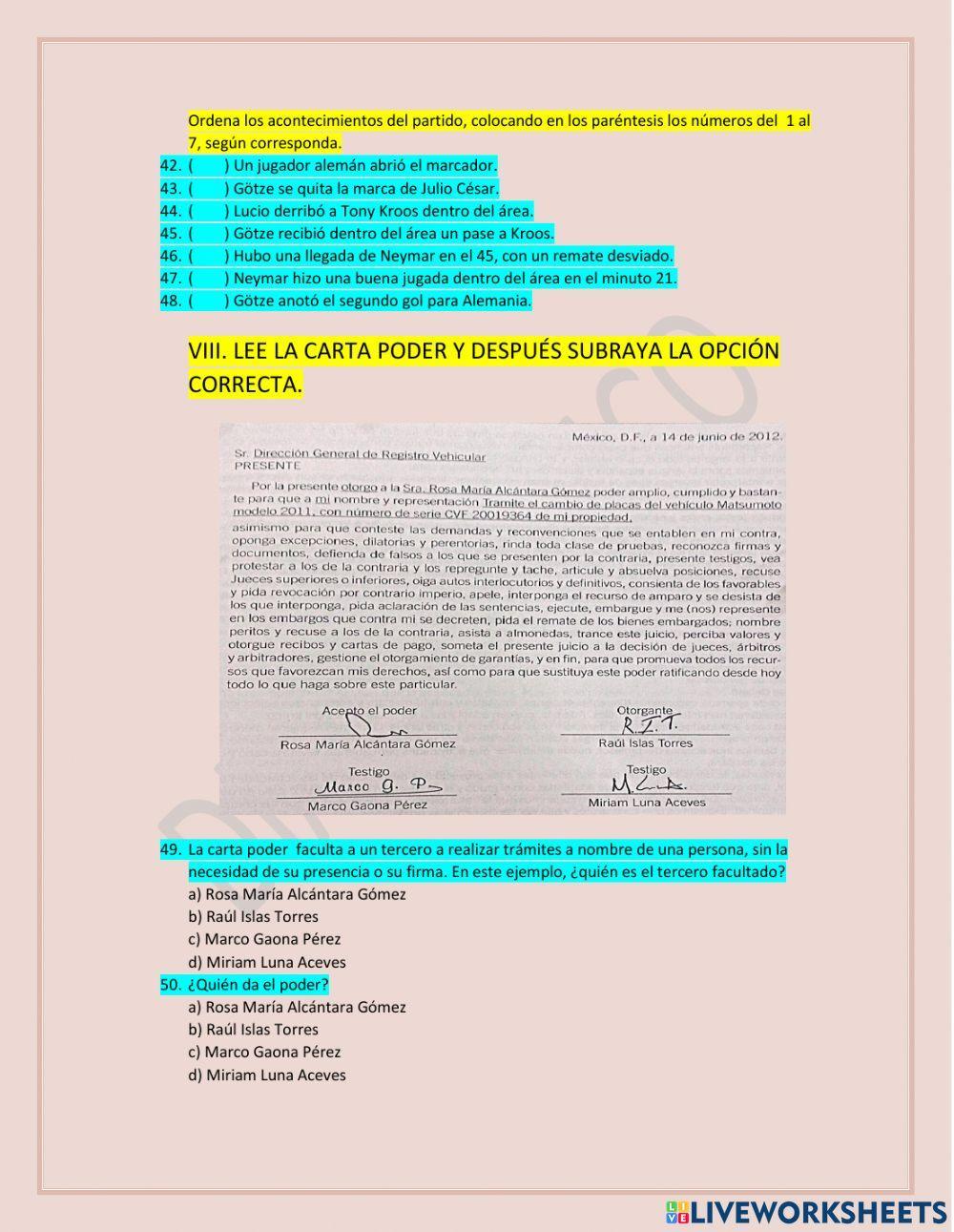 EXAMEN DIAGNÓSTICO 3ro secundaria