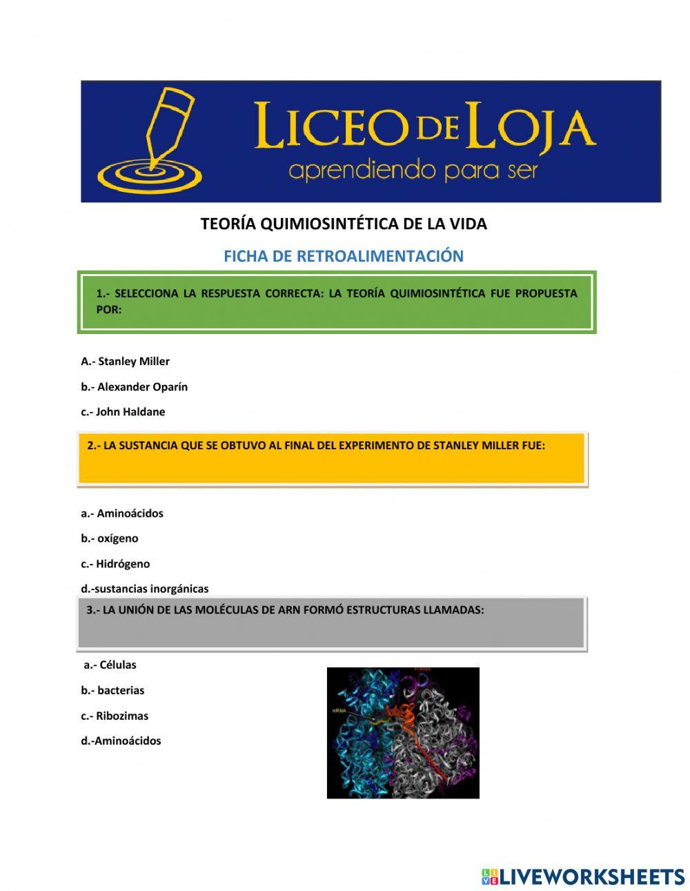 Teoría quimiosintética