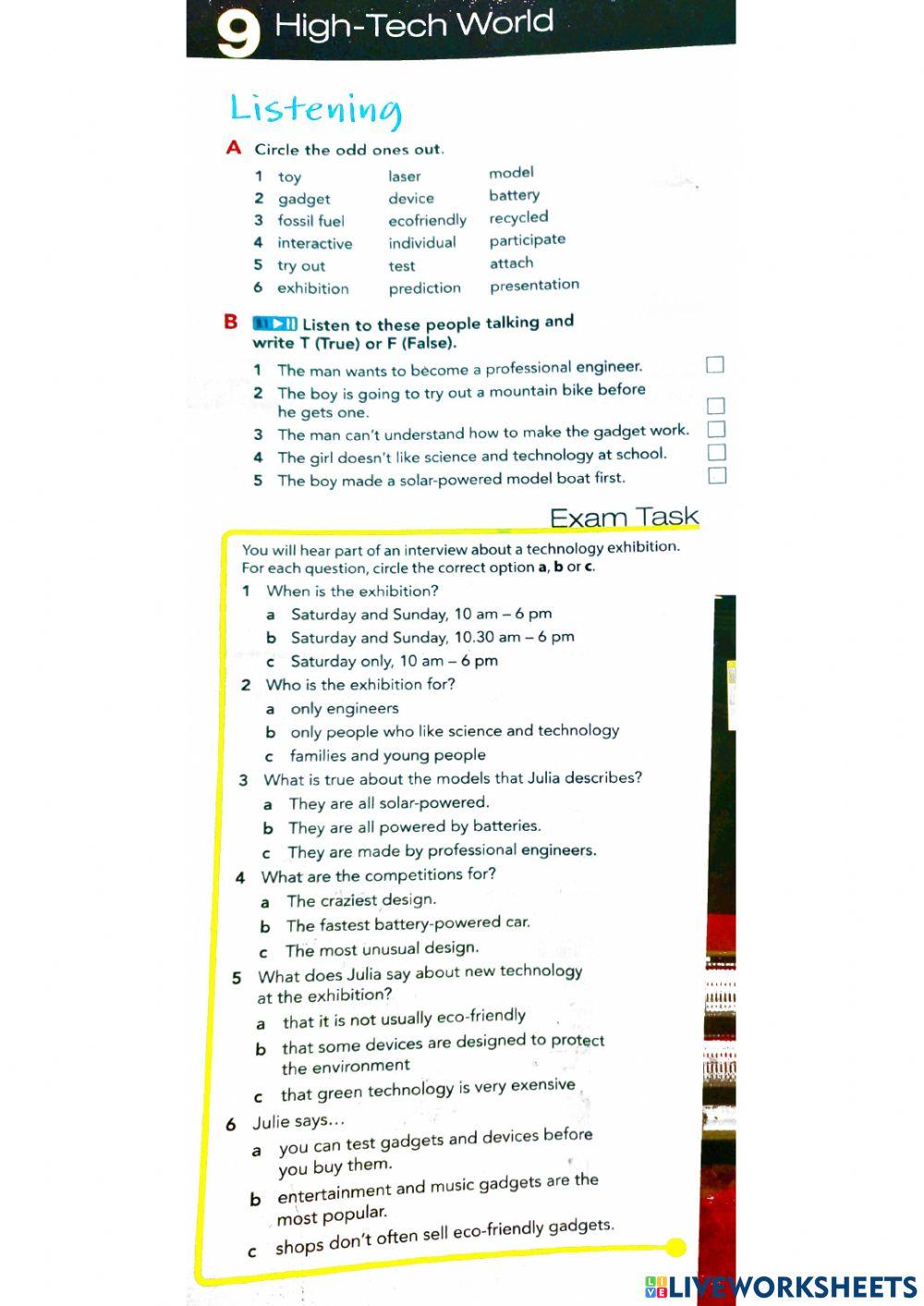 Unit 9: high-tech world